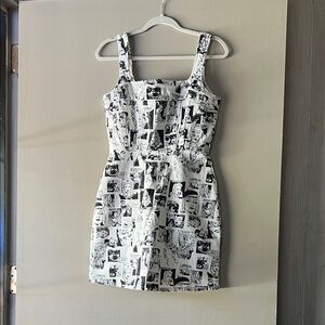 Reformation Black and White Graphic Print Jeans
